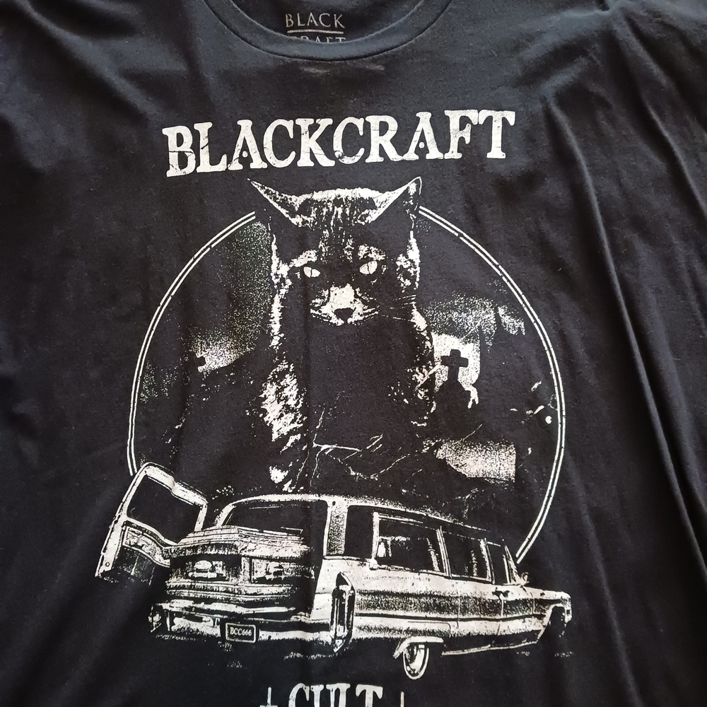 Black Craft Cat Graphic T-Shirt